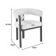 Πολυθρόνα Erebus pakoworld κρεμ ύφασμα με καρυδί μεταλλικά πόδια 64x55x76,5εκ