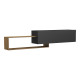 Έπιπλο τηλεόρασης επιτοίχιο Olande pakoworld oak-μαύρο 210x35x48εκ