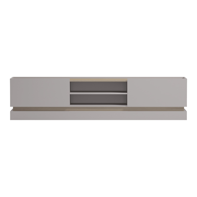 Έπιπλο τηλεόρασης Wendo pakoworld taupe-sonoma 200x37x47εκ