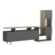 Σύνθετο σαλονιού Defry pakoworld sonoma-ανθρακί 177.5x31.5x110εκ