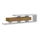 Έπιπλο τηλεόρασης Arbero pakoworld λευκό-oak 198x40x45εκ