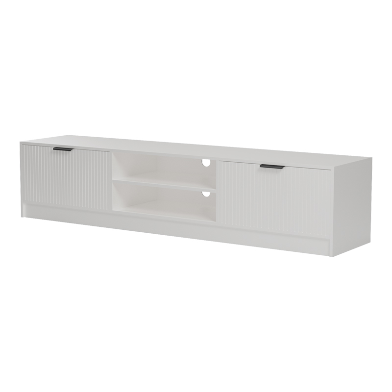 Έπιπλο τηλεόρασης Lemardo pakoworld λευκό 180x40x40εκ