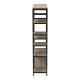 Επιδαπέδια ραφιέρα Ranea pakoworld sonoma-μαύρο 85x32x150εκ