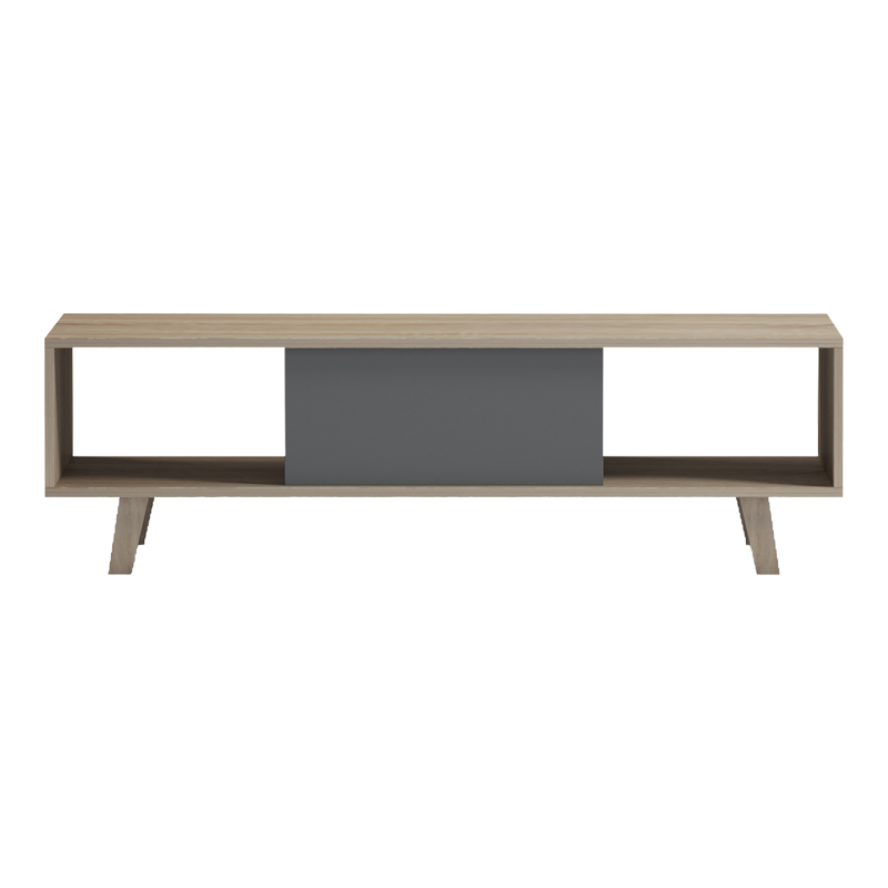 Τραπέζι σαλονιού Elonza pakoworld sonoma-ανθρακί 120x60x36εκ