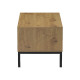 Τραπέζι σαλονιού Delanka pakoworld oak-μαύρο 92x50x46εκ