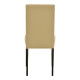 Καρέκλα Zeben pakoworld εκρού PU με πόδι μαύρο rubberwood 43,5x55,5x93,5εκ