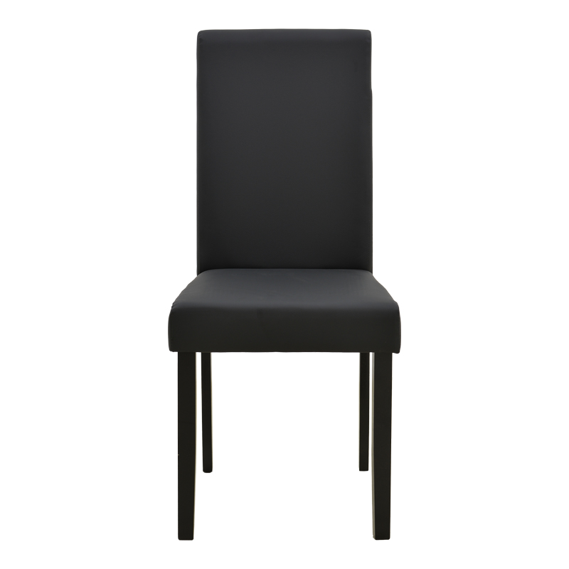 Καρέκλα Zeben pakoworld μαύρο PU με πόδι μαύρο rubberwood 43,5x55,5x93,5εκ