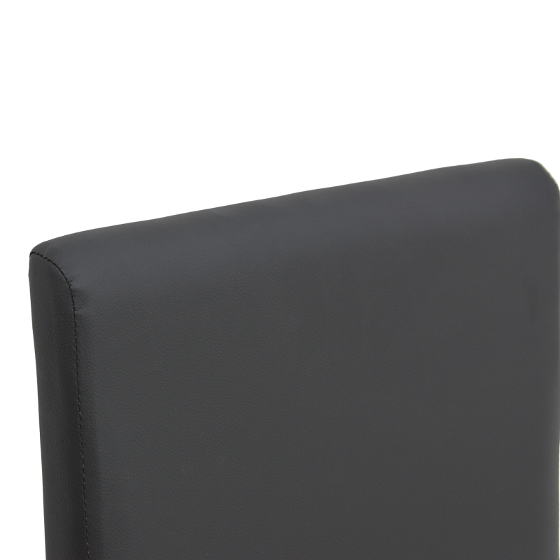 Καρέκλα Zeben pakoworld μαύρο PU με πόδι μαύρο rubberwood 43,5x55,5x93,5εκ