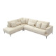 Γωνιακός καναπές Maliva pakoworld δεξιά γωνία μπεζ ύφασμα 280x210x100εκ