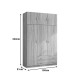 Ντουλάπα τρίφυλλη με πατάρι Alvia pakoworld wenge 150x51x240εκ