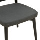 Καρέκλα Siena pakoworld ανθρακί ύφασμα και rubberwood 48x50x81εκ