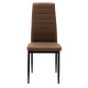 Καρέκλα Parker pakoworld cappuccino PU με μεταλλικό μαύρο πόδι 41x48x96εκ