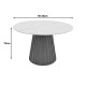 Τραπέζι Franzel pakoworld sintered stone σε όψη μαρμάρου-mdf σε φυσική απόχρωση Φ120x75εκ
