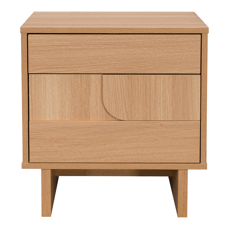 Κομοδίνο Jenfia pakoworld mdf σε φυσική απόχρωση 48x39x50,5εκ