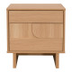 Κομοδίνο Jenfia pakoworld mdf σε φυσική απόχρωση 48x39x50,5εκ