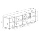 Σύνθετο σαλονιού Norda pakoworld κρεμ με oak 187x40x58.4εκ