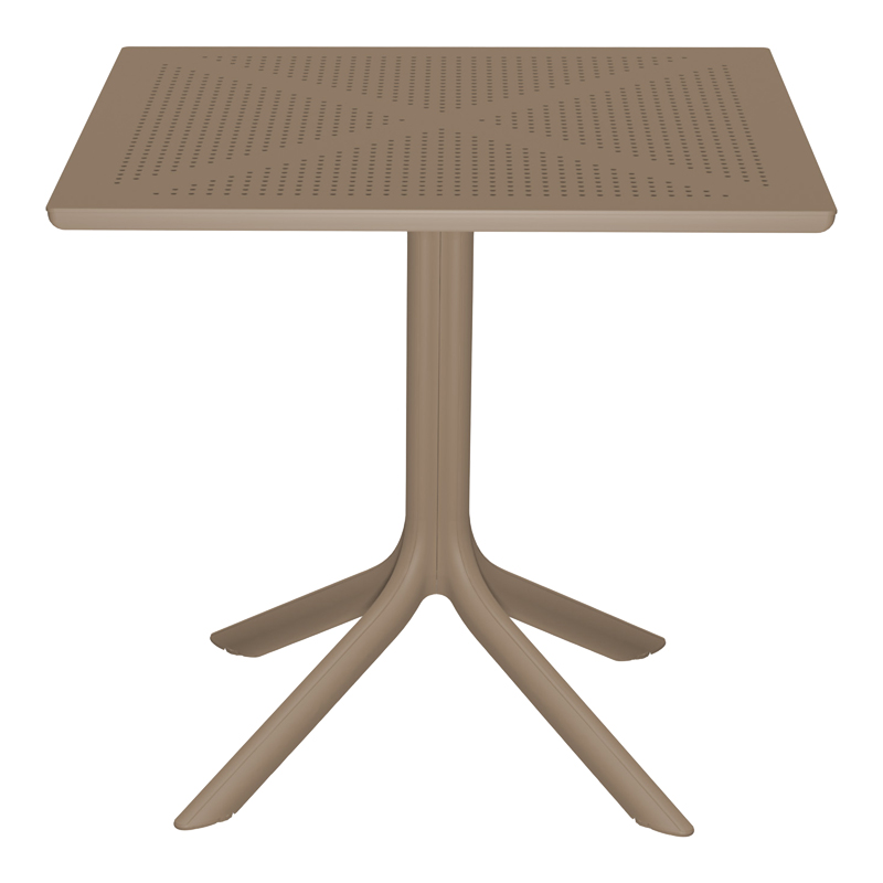 Τραπεζαρία Zoi Groovy pakoworld σετ 5τεμ cappuccino PP 80x80x74εκ