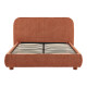 Κρεβάτι Salena pakoworld terracotta ύφασμα 160x200εκ