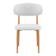 Καρέκλα Kaourt pakoworld γκρι ύφασμα με μεταλλικό πόδι σε φυσική απόχρωση 46x55x80εκ